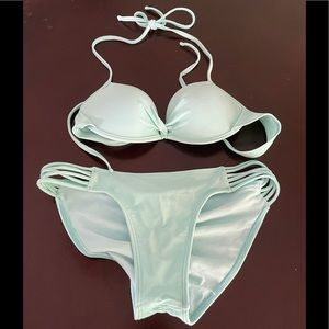 Sea foam two piece swim suit